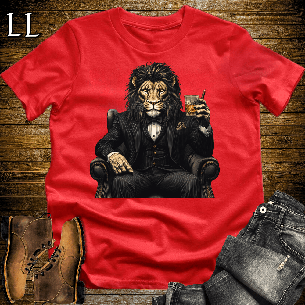 Party Animal Cigar Lion - Red - LegacyLayers