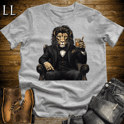 Party Animal Cigar Lion T-Shirt Sport Grey | Party Animal Cigar Lover Gift Tee