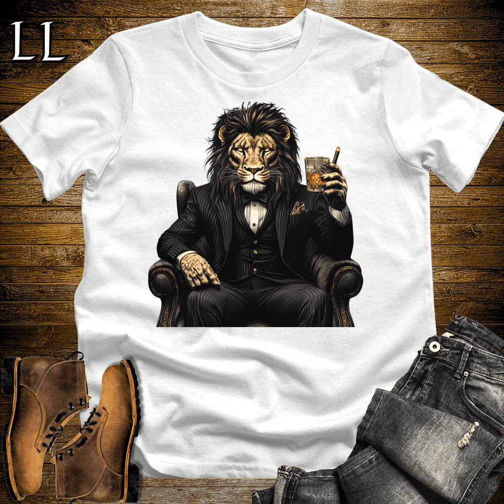 Party Animal Cigar Lion - White - LegacyLayers