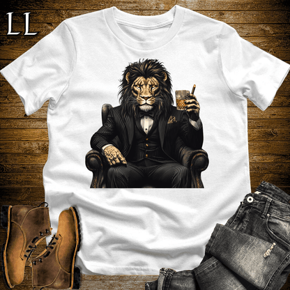 Party Animal Cigar Lion T-Shirt White | Party Animal Cigar Lover Gift Tee