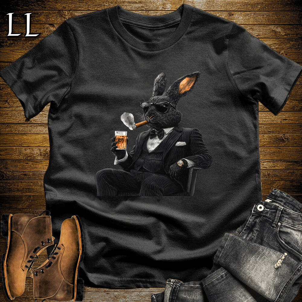 Party Animal Cigar Rabbit - Black - LegacyLayers