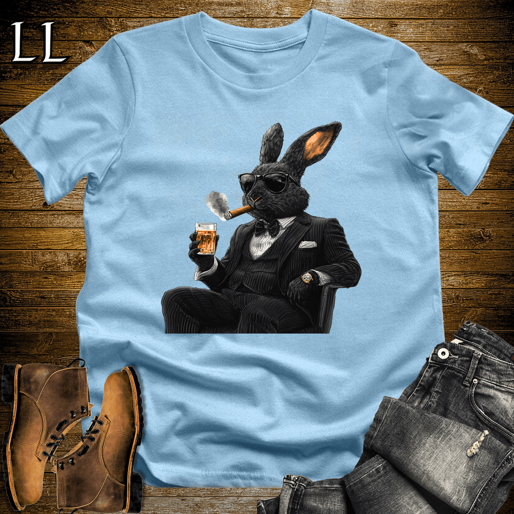 Party Animal Cigar Rabbit - Light Blue - LegacyLayers