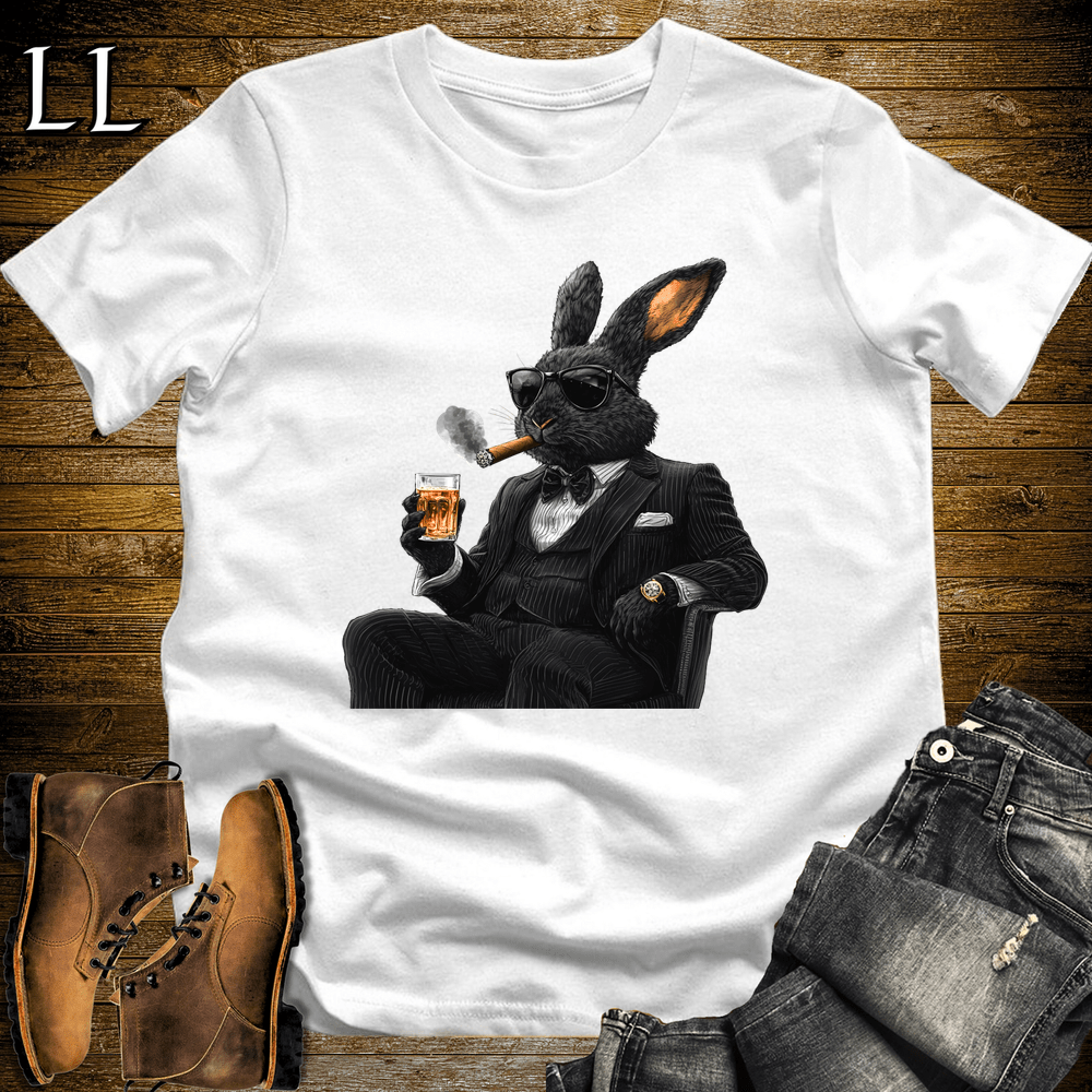 Party Animal Cigar Rabbit - White - LegacyLayers
