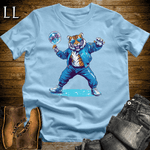 Party Animal Dancing Tiger Light Blue | Dancing Tiger | Party Animal Tee