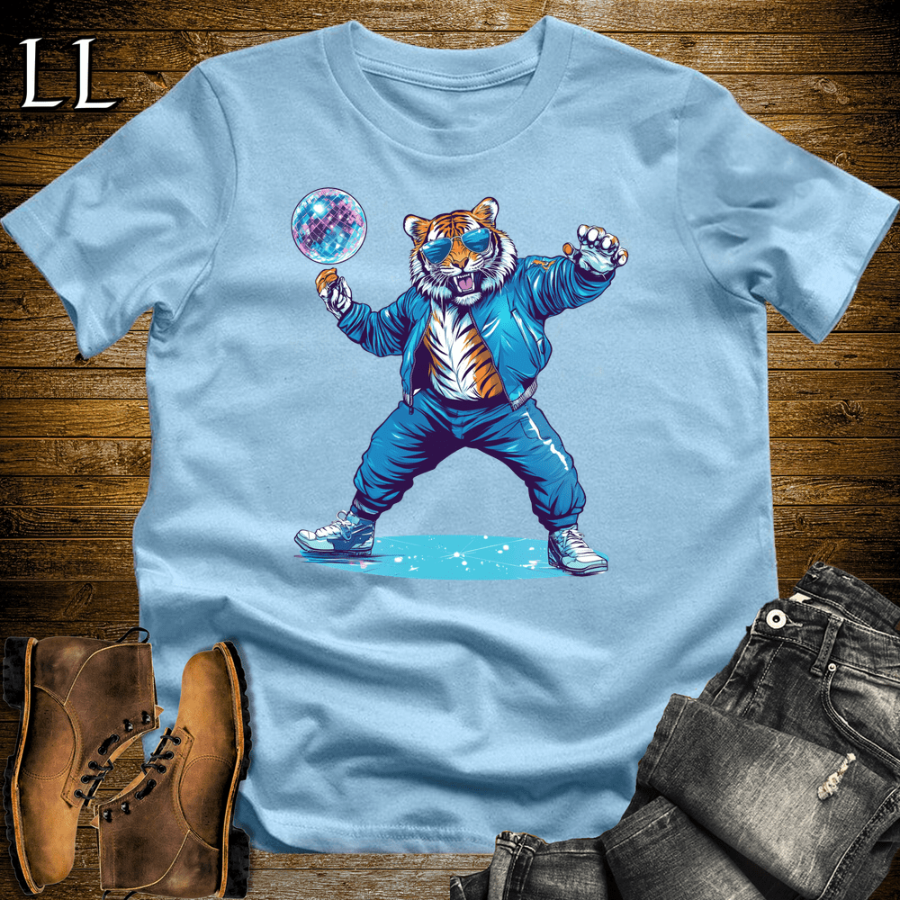Party Animal Dancing Tiger Light Blue | Dancing Tiger | Party Animal Tee