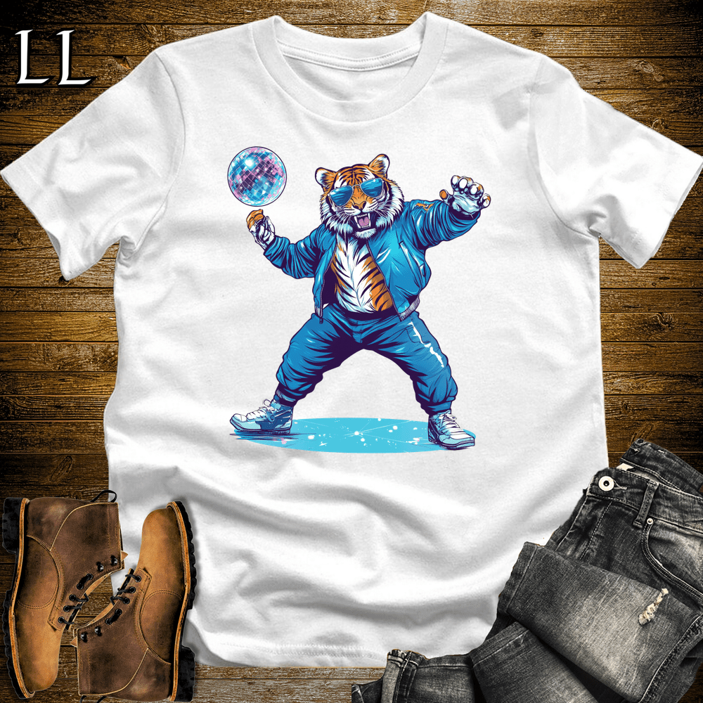 Party Animal Dancing Tiger White | Dancing Tiger | Party Animal Tee