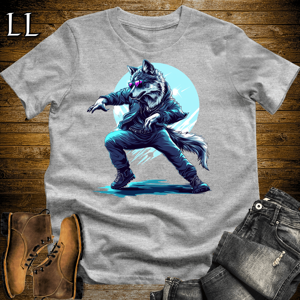 Party Animal Dancing Wolf - Sport Grey - LegacyLayers