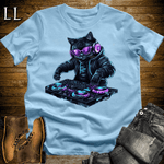 Party Animal DJ Cat Light Blue | Party Animal Tee