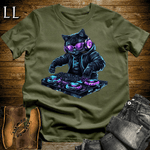 Party Animal DJ Cat Military Green | Party Animal Tee