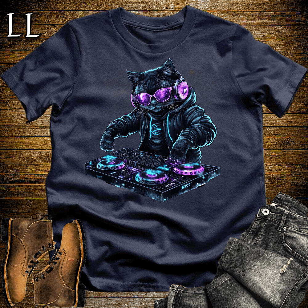 Party Animal Dj Cat - Navy - LegacyLayers
