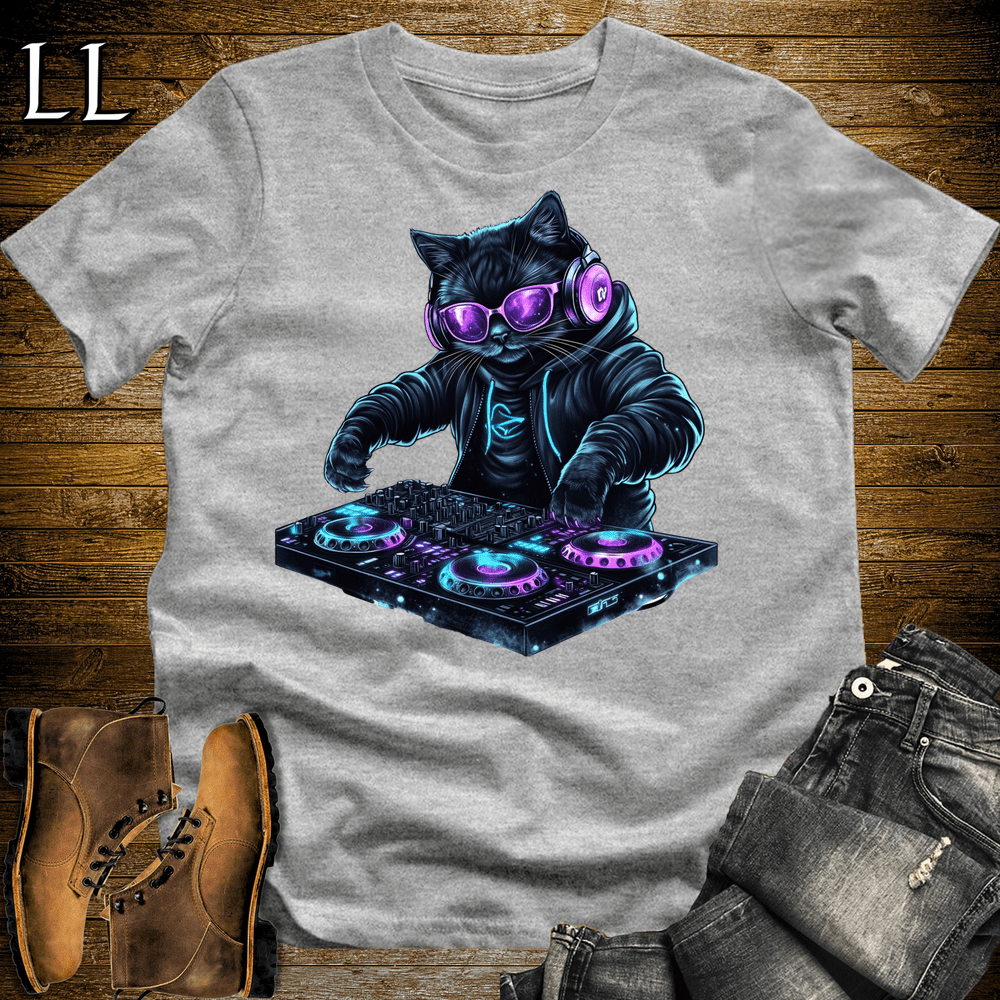 Party Animal DJ Cat Sport Grey | Party Animal Tee