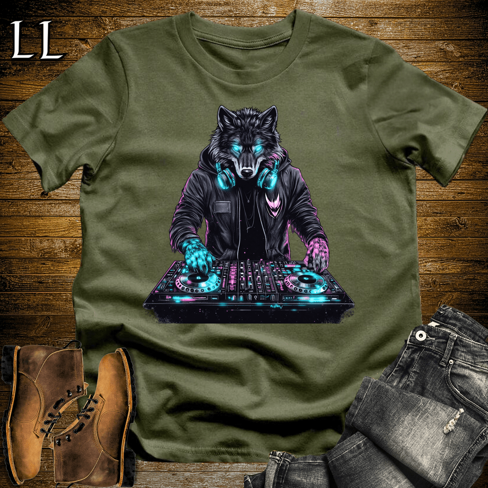 Party Animal Dj Wolf - Military Green - LegacyLayers