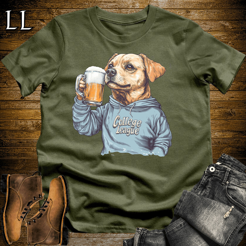 Party Animal Dog Beer Enjoyer - Military Green - LegacyLayers