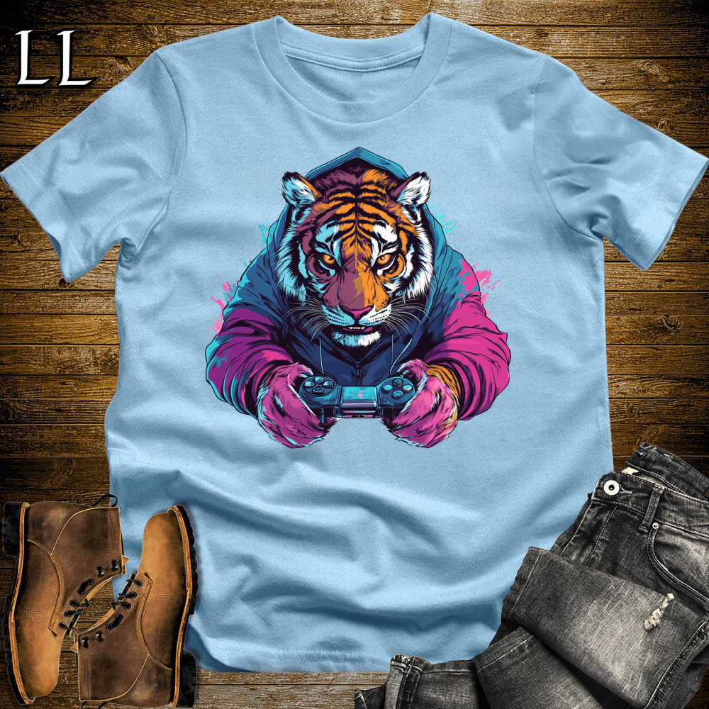 Party Animal Gaming Night Tiger Light Blue | Gaming Tiger