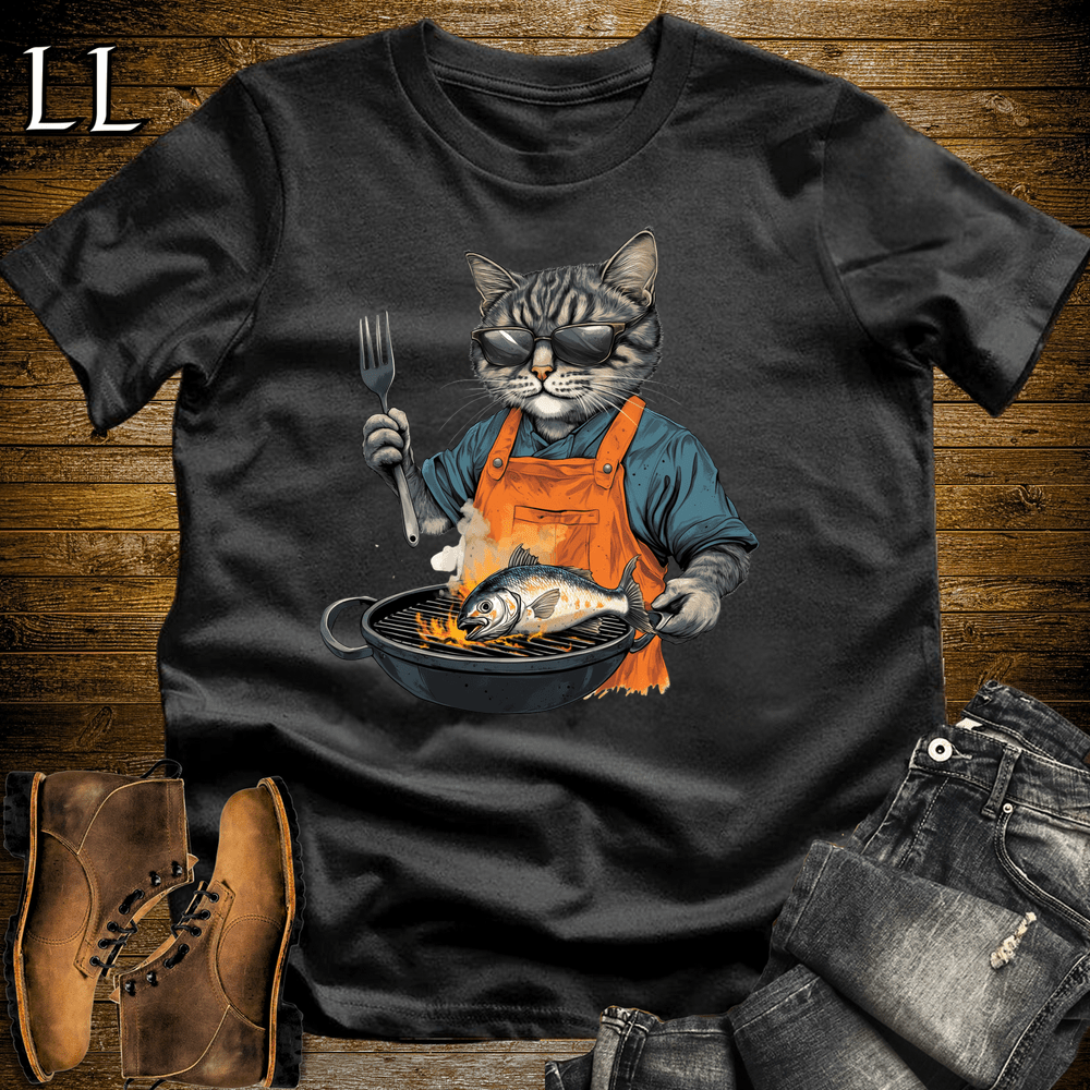 Party Animal Grill Cat White | Party Animal Tee