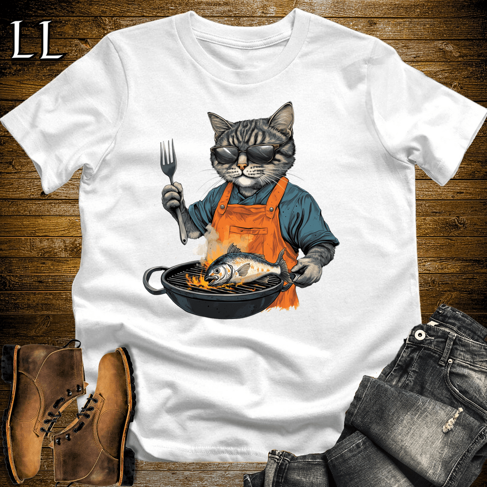 Party Animal Grill Cat Royal Blue | Party Animal Tee