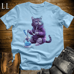 Party Animal Hookah Cat Light Blue | Party Animal Tee