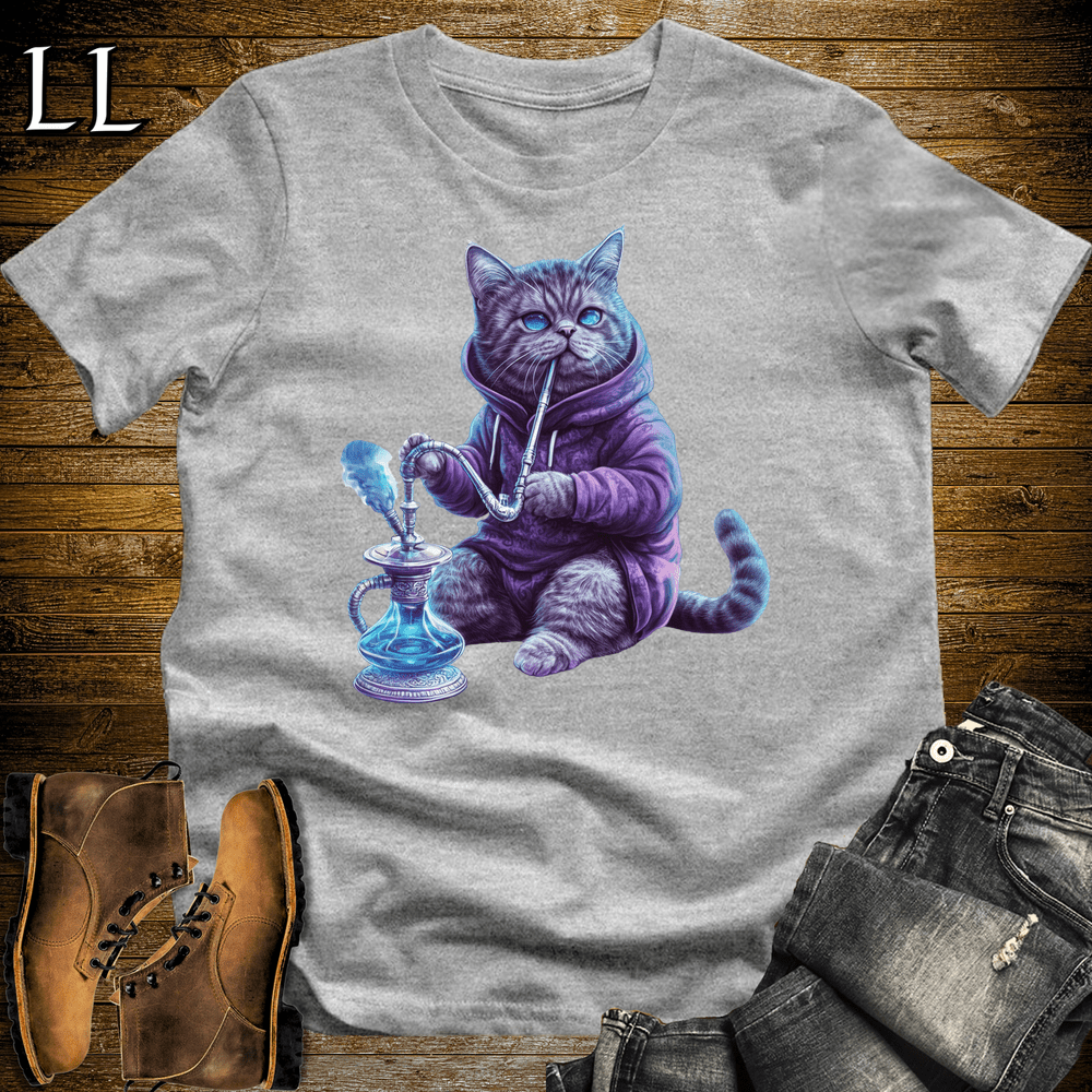 Party Animal Hookah Cat Sport Grey | Party Animal Tee