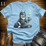 Party Animal Hookah Dog Light Blue | Hookah Dog | Party Animal Tee