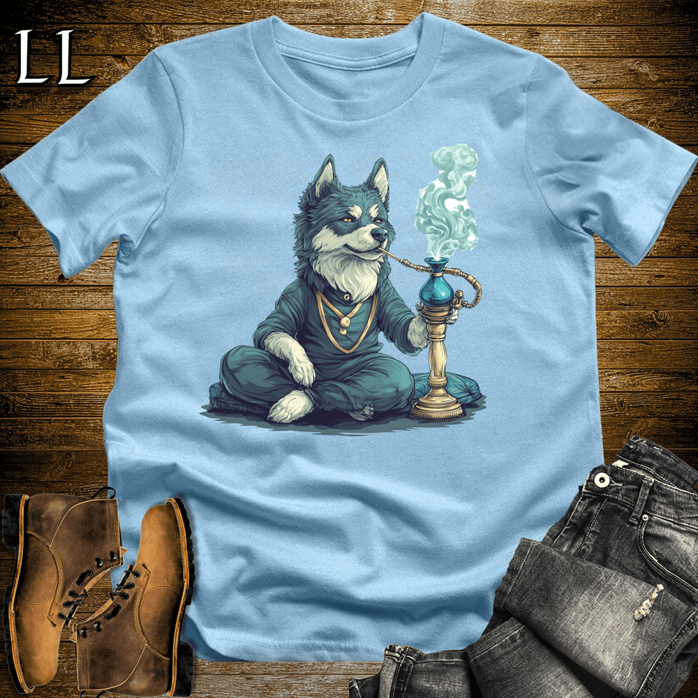 Party Animal Hookah Dog Light Blue | Hookah Dog | Party Animal Tee