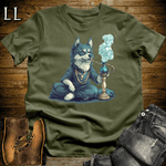 Party Animal Hookah Dog Military Green | Hookah Dog | Party Animal Tee