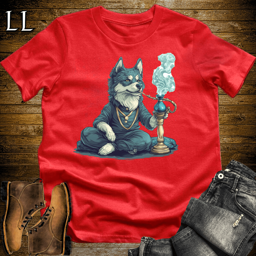 Party Animal Hookah Dog Red | Hookah Dog | Party Animal Tee