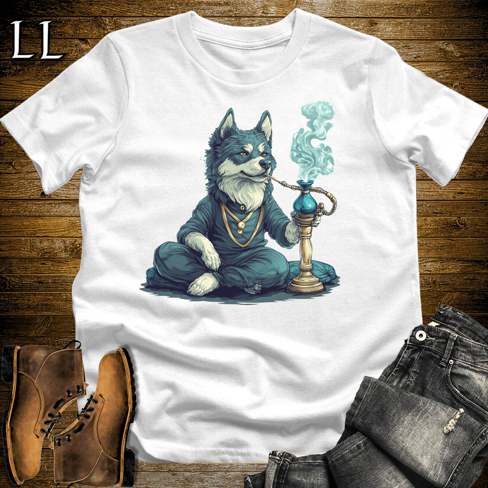 Party Animal Hookah Dog White | Hookah Dog | Party Animal Tee