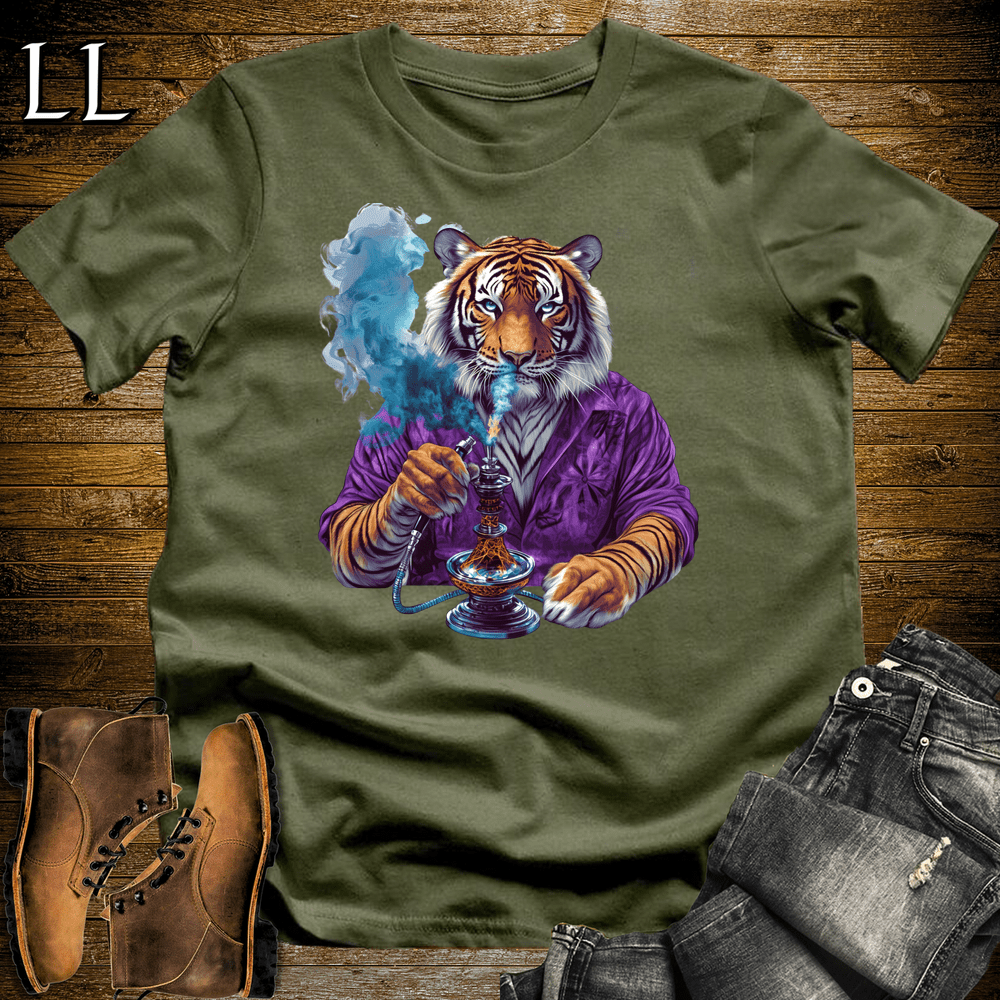 Party Animal Hookah Tiger - Military Green - LegacyLayers