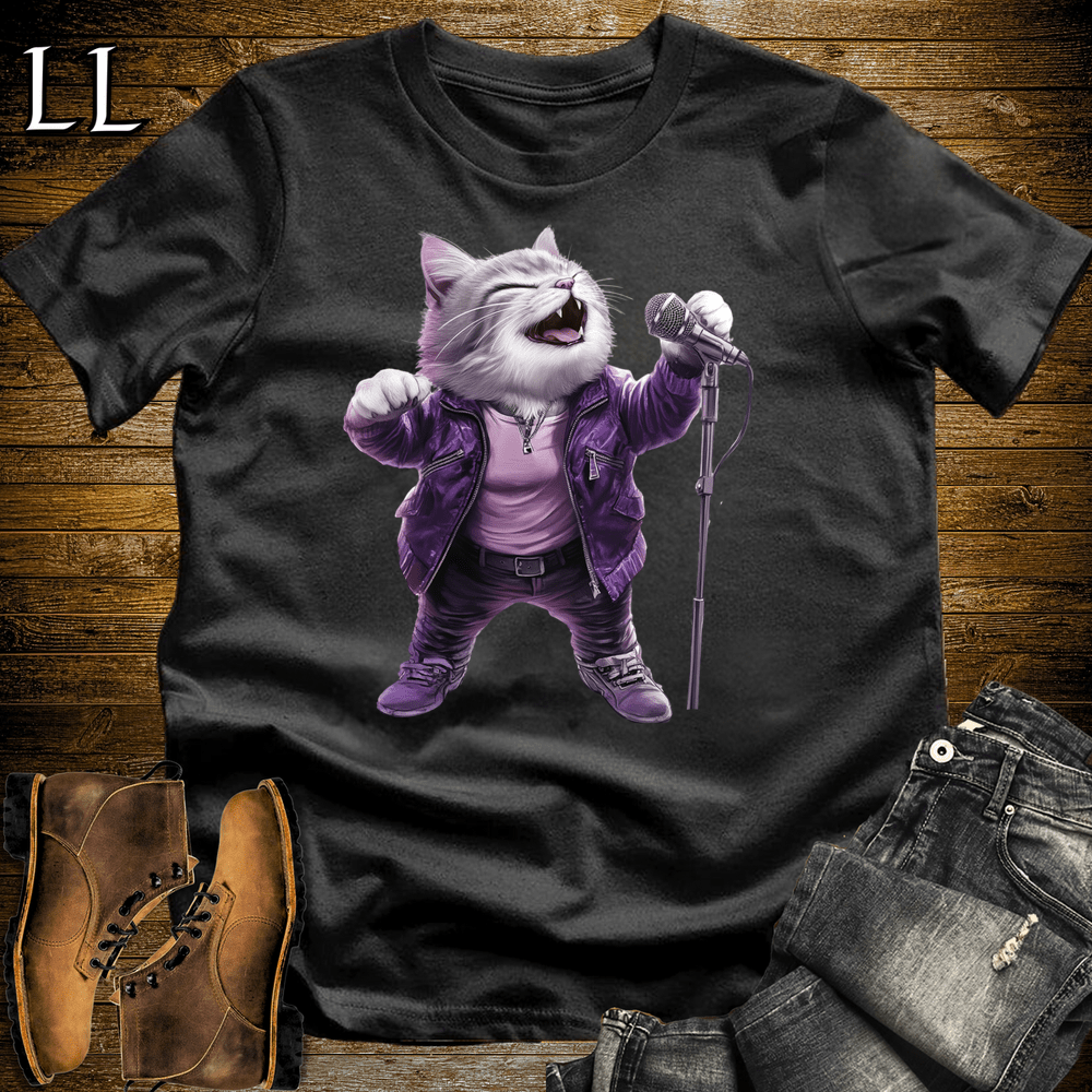 Party Animal Karaoke Cat - Black - LegacyLayers