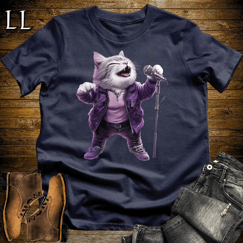 Party Animal Karaoke Cat - Navy - LegacyLayers
