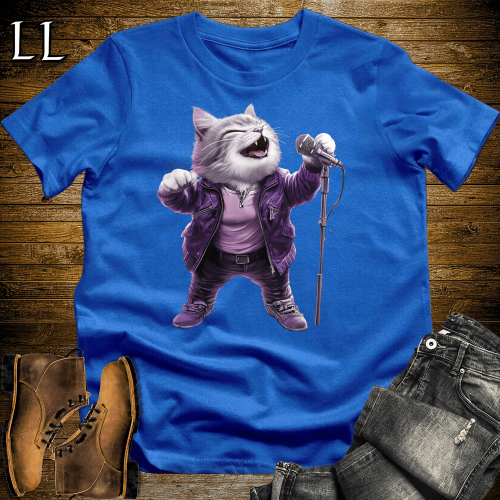 Party Animal Karaoke Cat - Royal - LegacyLayers