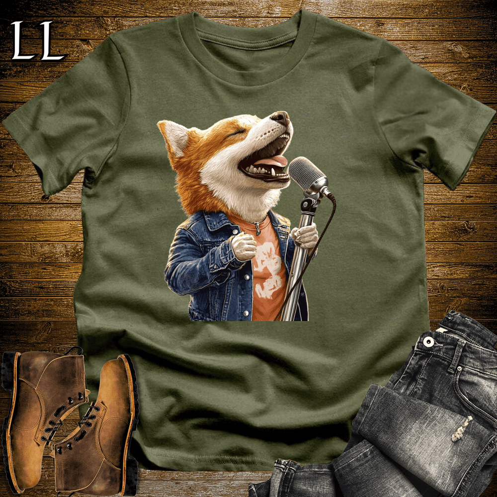 Party Animal Karaoke Dog - Military Green - LegacyLayers