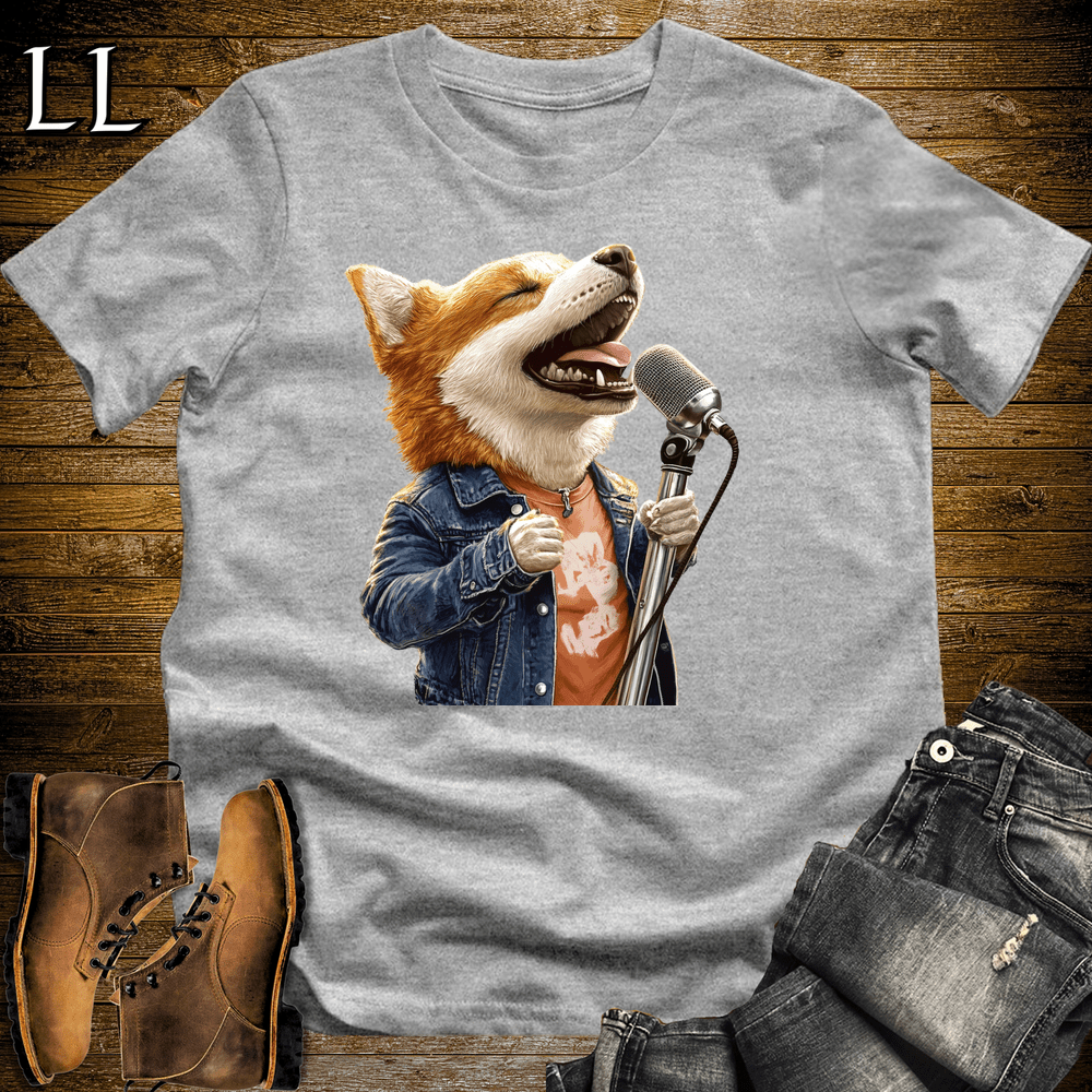 Party Animal Karaoke Dog - Sport Grey - LegacyLayers