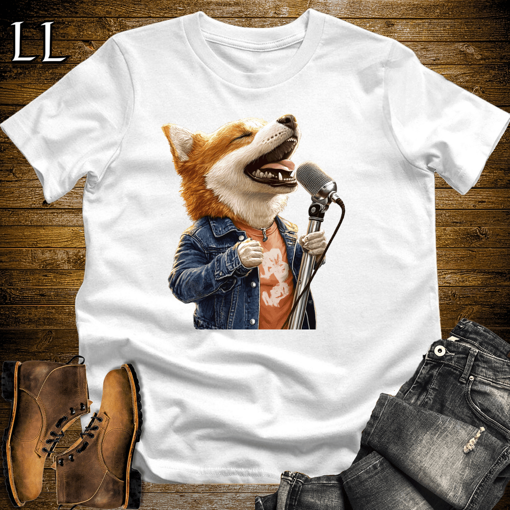Party Animal Karaoke Dog - White - LegacyLayers