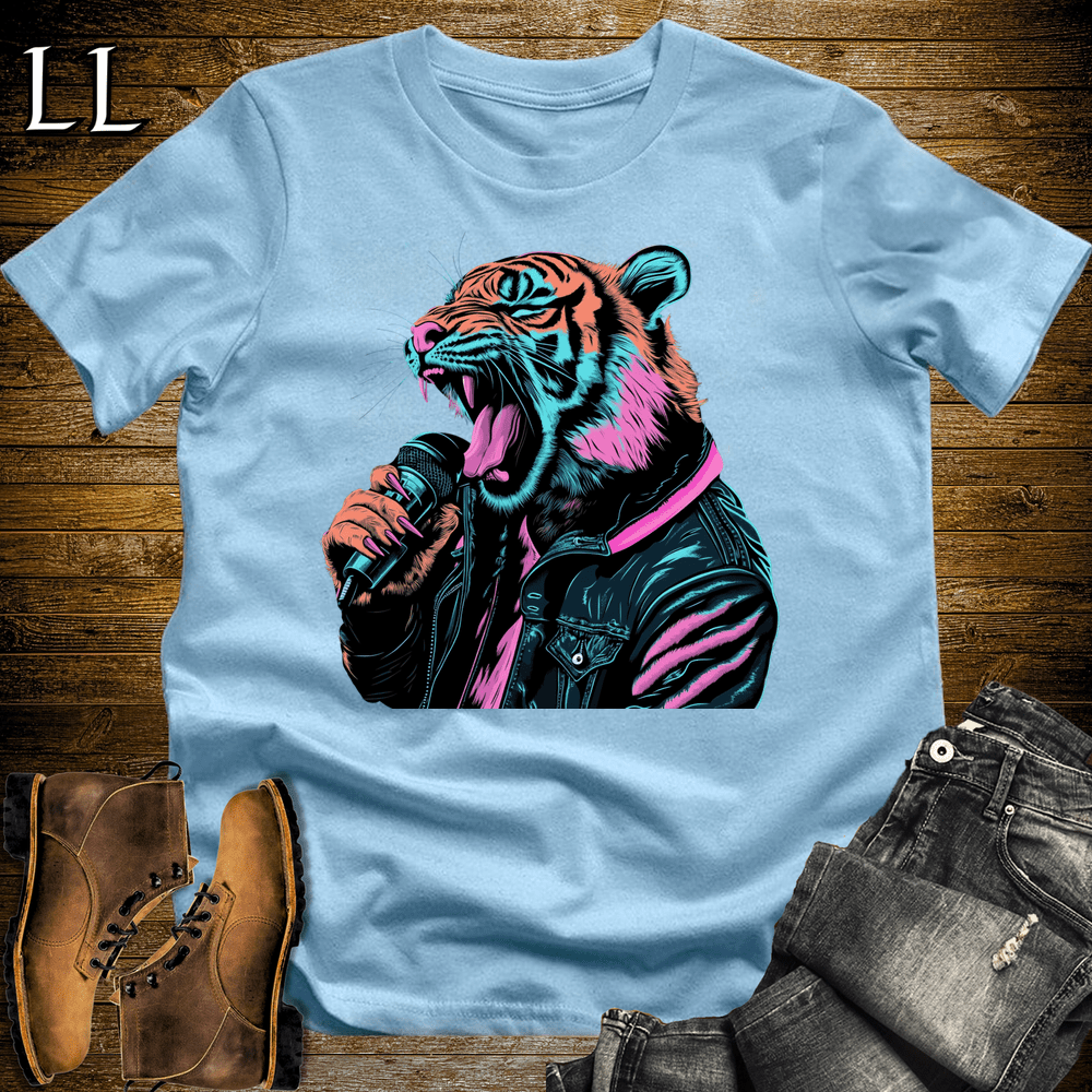 Party Animal Karaoke Tiger - Light Blue - LegacyLayers