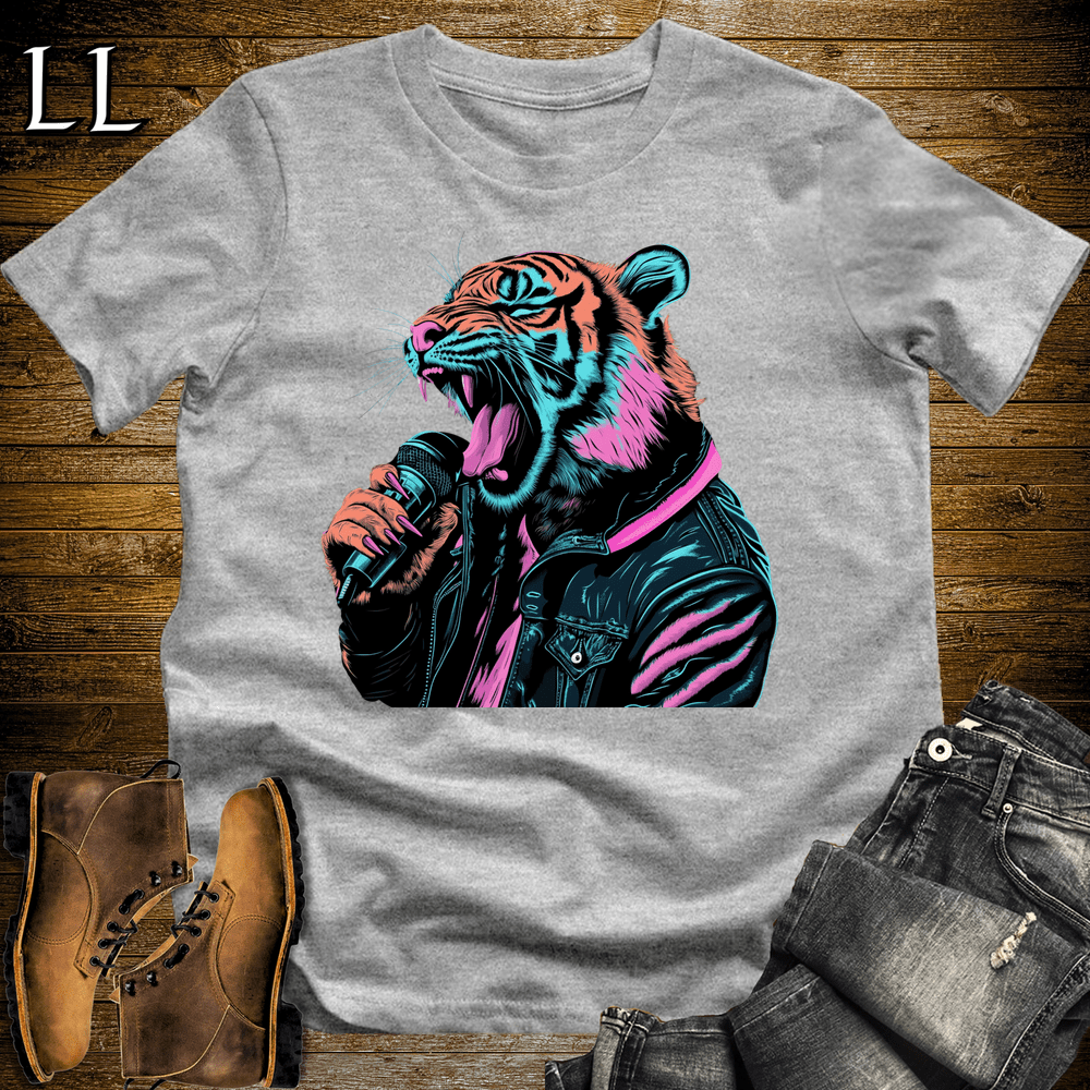 Party Animal Karaoke Tiger - Sport Grey - LegacyLayers
