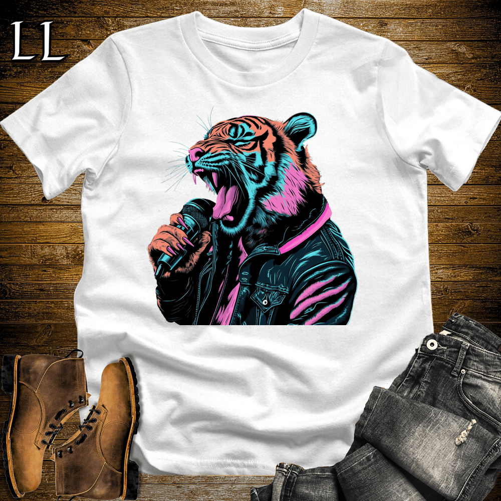 Party Animal Karaoke Tiger - White - LegacyLayers