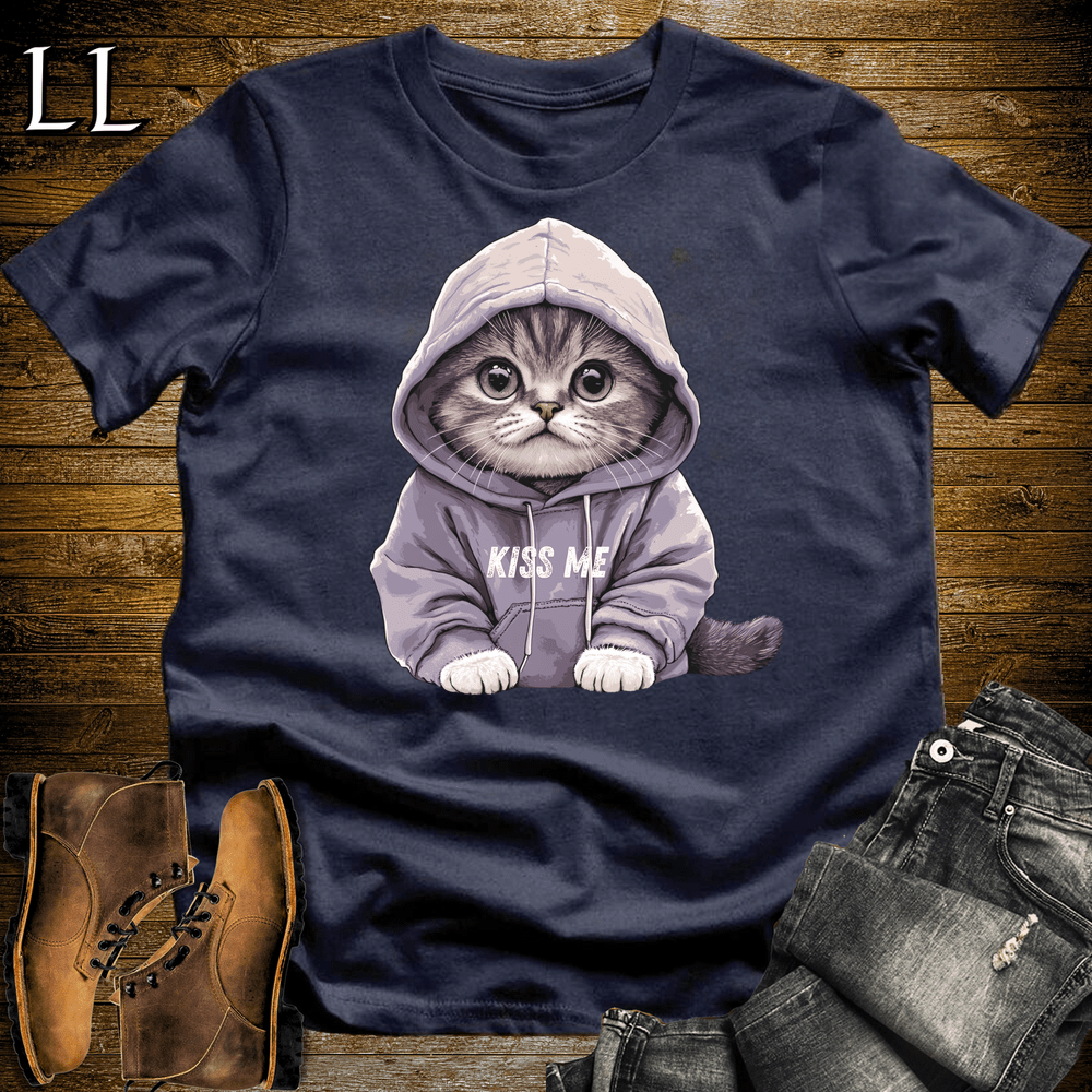 Party Animal Kiss Me Cat - Navy - LegacyLayers