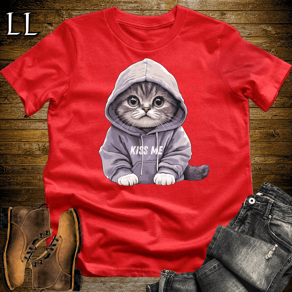 Party Animal Kiss Me Cat - Red - LegacyLayers