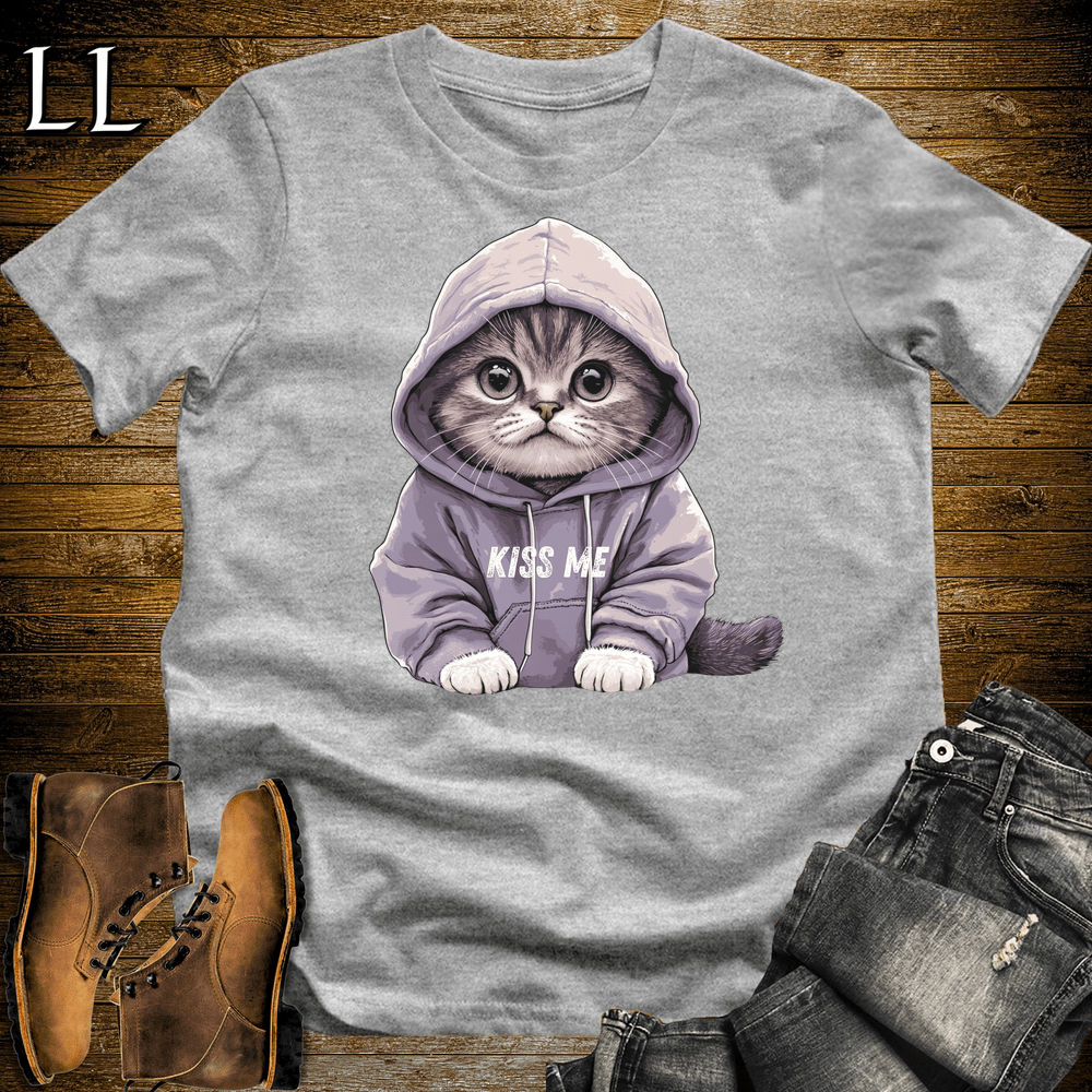 Party Animal Kiss Me Cat - Sport Grey - LegacyLayers