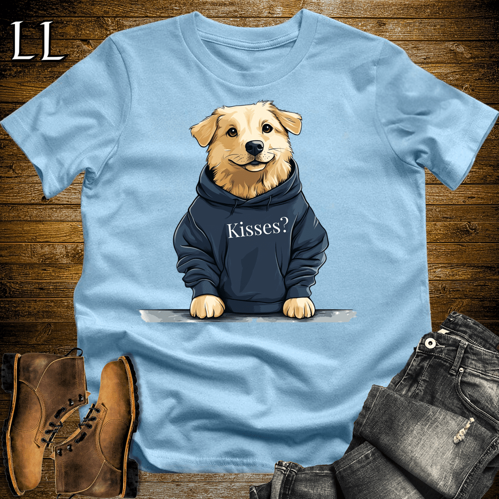 Party Animal Kisses Dog Light Blue | Kisses Dog | Party Animal Tee