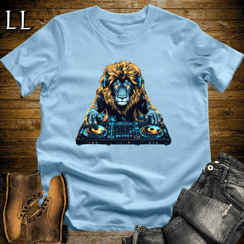 Party Animal Lion Dj - Light Blue - LegacyLayers