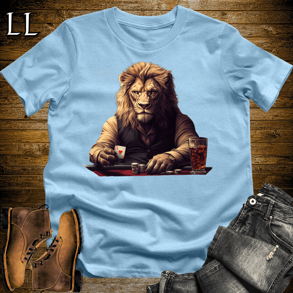 Karaoke Lion Light Blue | Party Animal Tee
