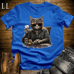 Party Animal Poker Night Cat Royal Blue | Party Animal Tee