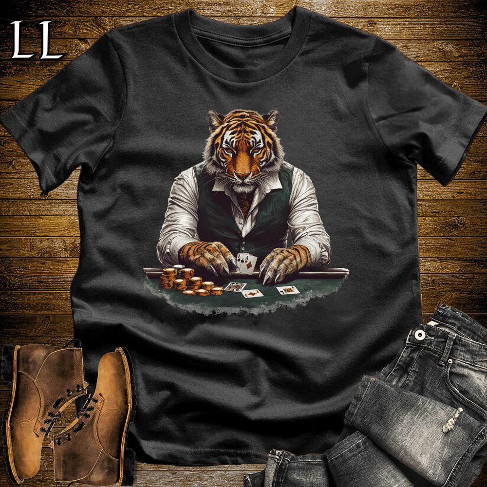 Party Animal Poker Tiger Black | Poker Tiger Tee