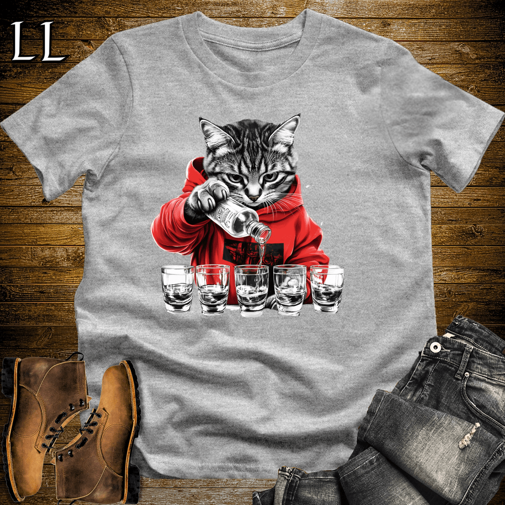 Party Animal Shots Cat Sport Grey | Party Animal Tee