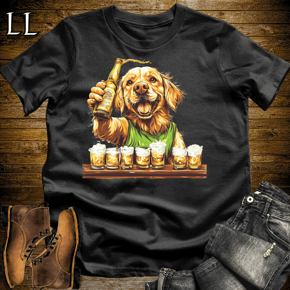 Party Animal Shots Dog Black | Shots Dog | Party Animal Tee