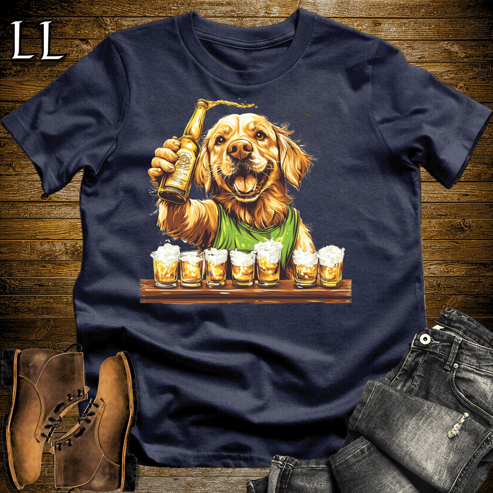 Party Animal Shots Dog Navy | Shots Dog | Party Animal Tee