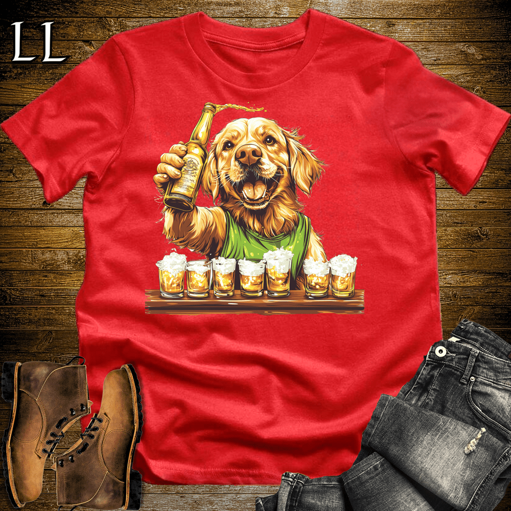 Party Animal Shots Dog Red | Shots Dog | Party Animal Tee