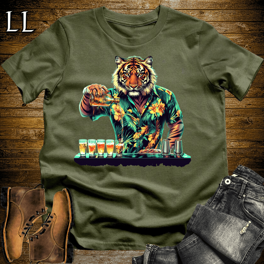 Party Animal Shots Tiger - Military Green - LegacyLayers
